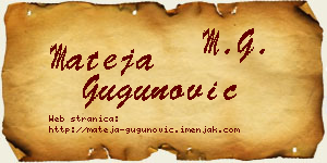 Mateja Gugunović vizit kartica